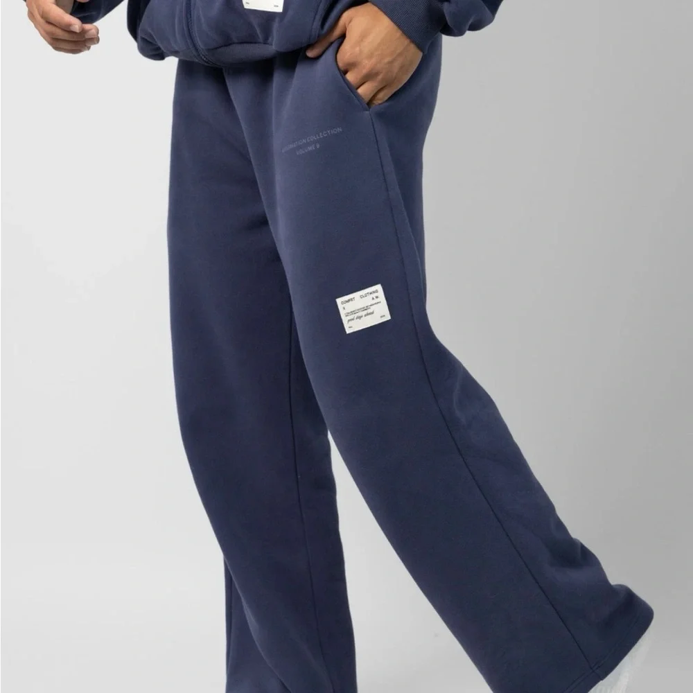 Navy Blue Straight Leg Women's Pants - Picture 1 of 3